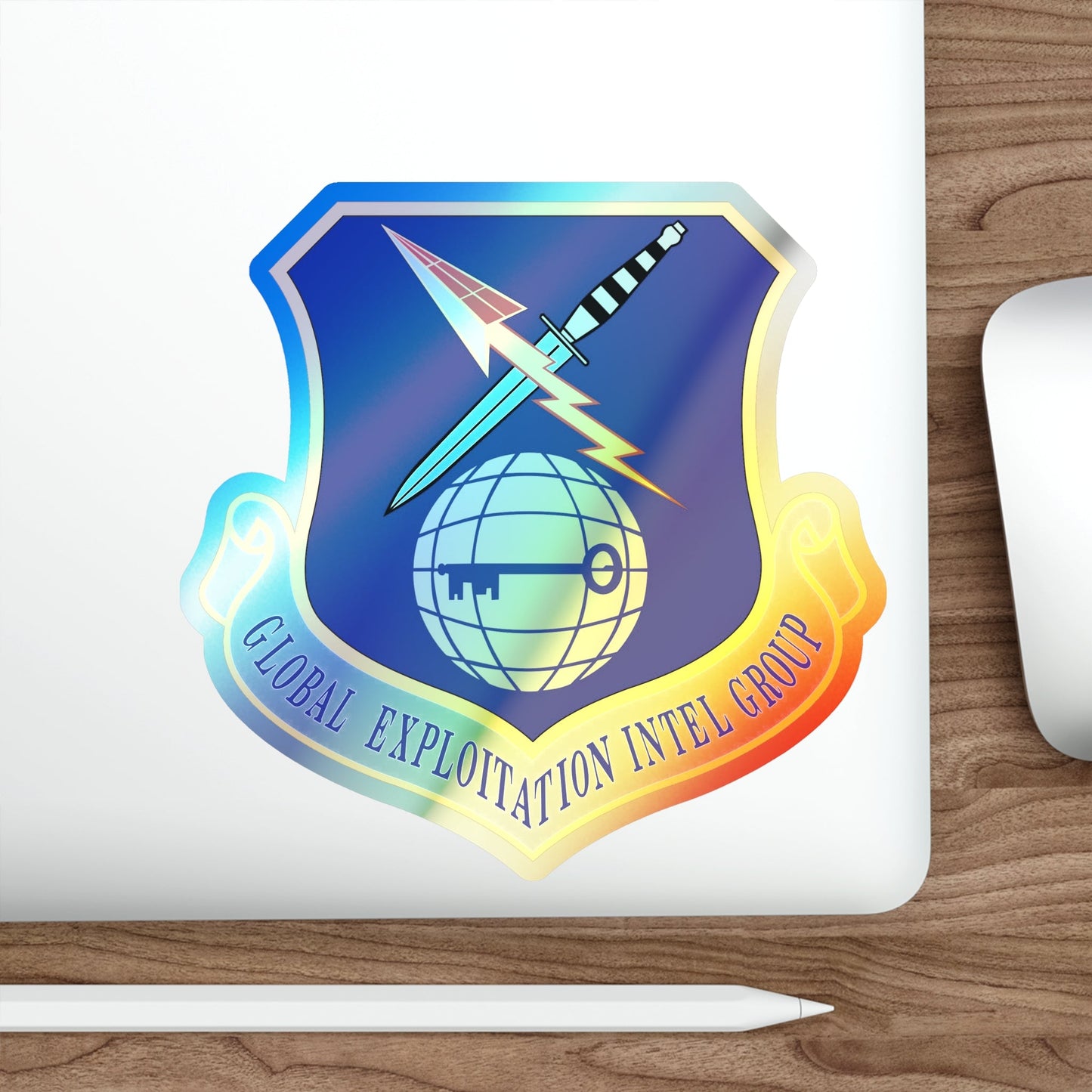 Global Exploitation Intelligence Group (U.S. Air Force) Holographic STICKER Die-Cut Vinyl Decal-The Sticker Space