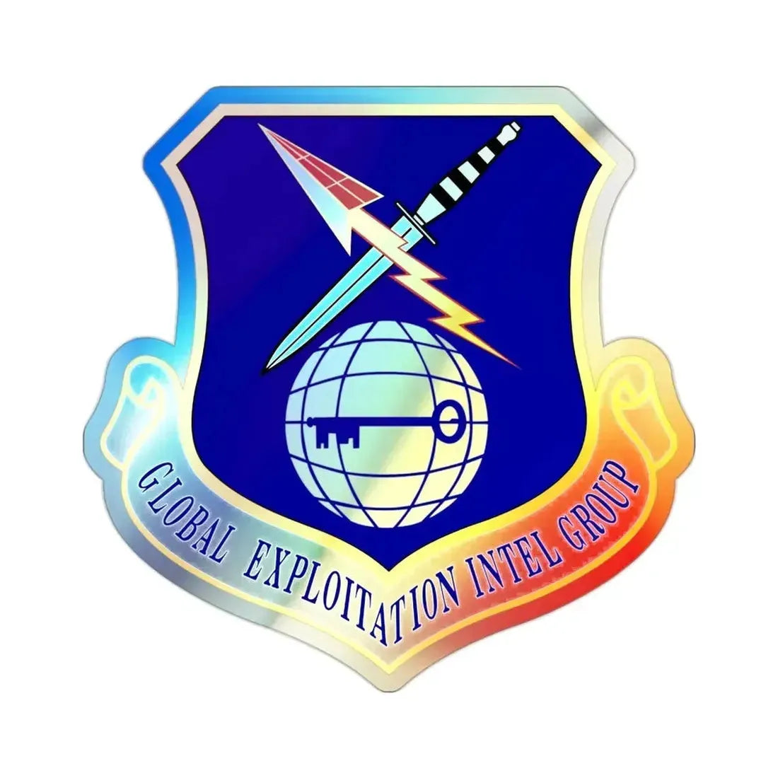 Global Exploitation Intelligence Group (U.S. Air Force) Holographic STICKER Die-Cut Vinyl Decal - The Sticker Space