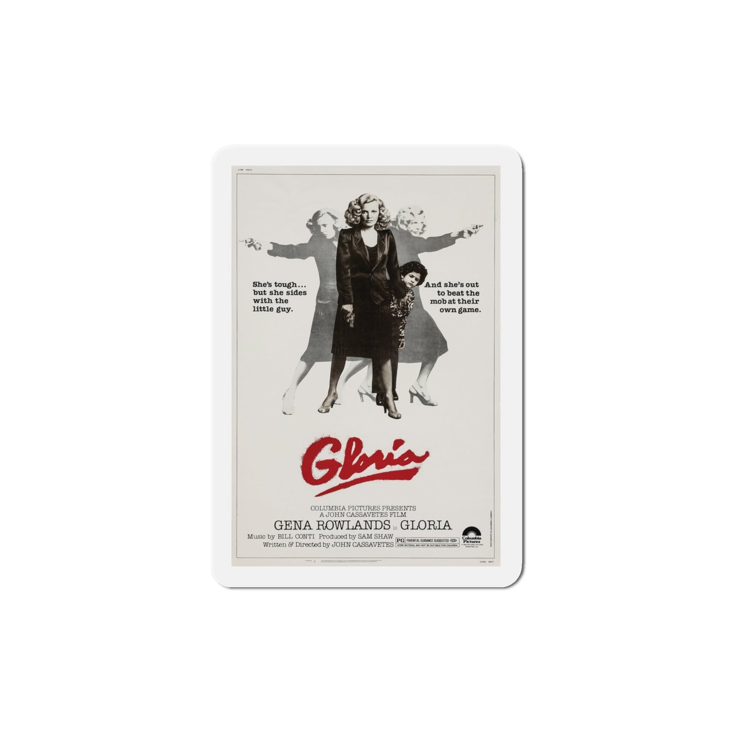 Gloria 1980 Movie Poster Die-Cut Magnet-4" x 4"-The Sticker Space