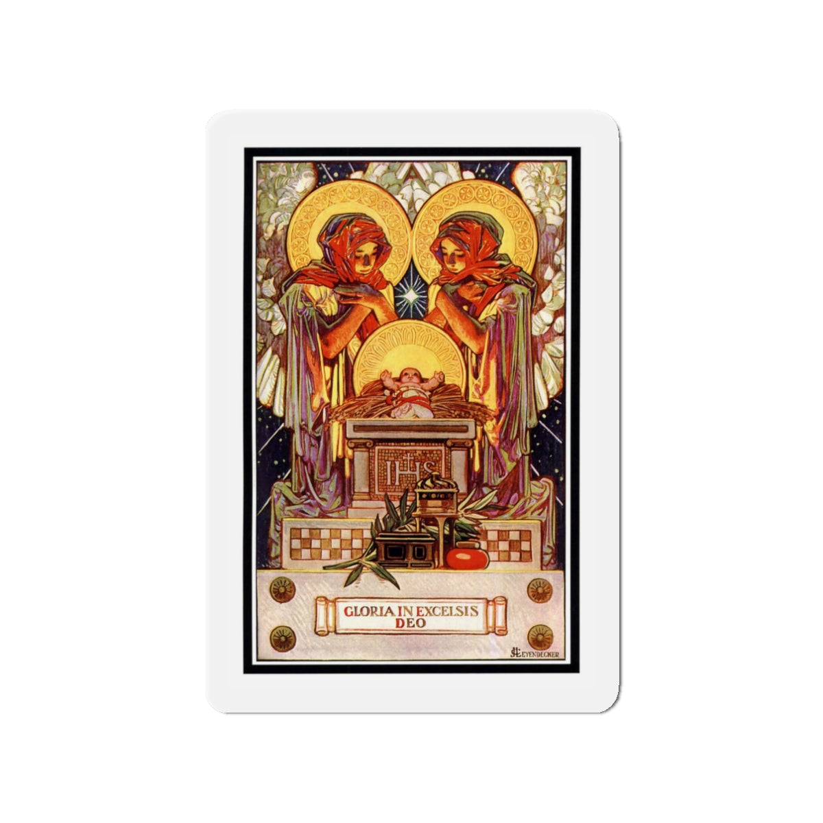 Gloria In Excelsis Deo, 1905 (Magazine Illustration) Refrigerator Magnet-3" x 3"-The Sticker Space