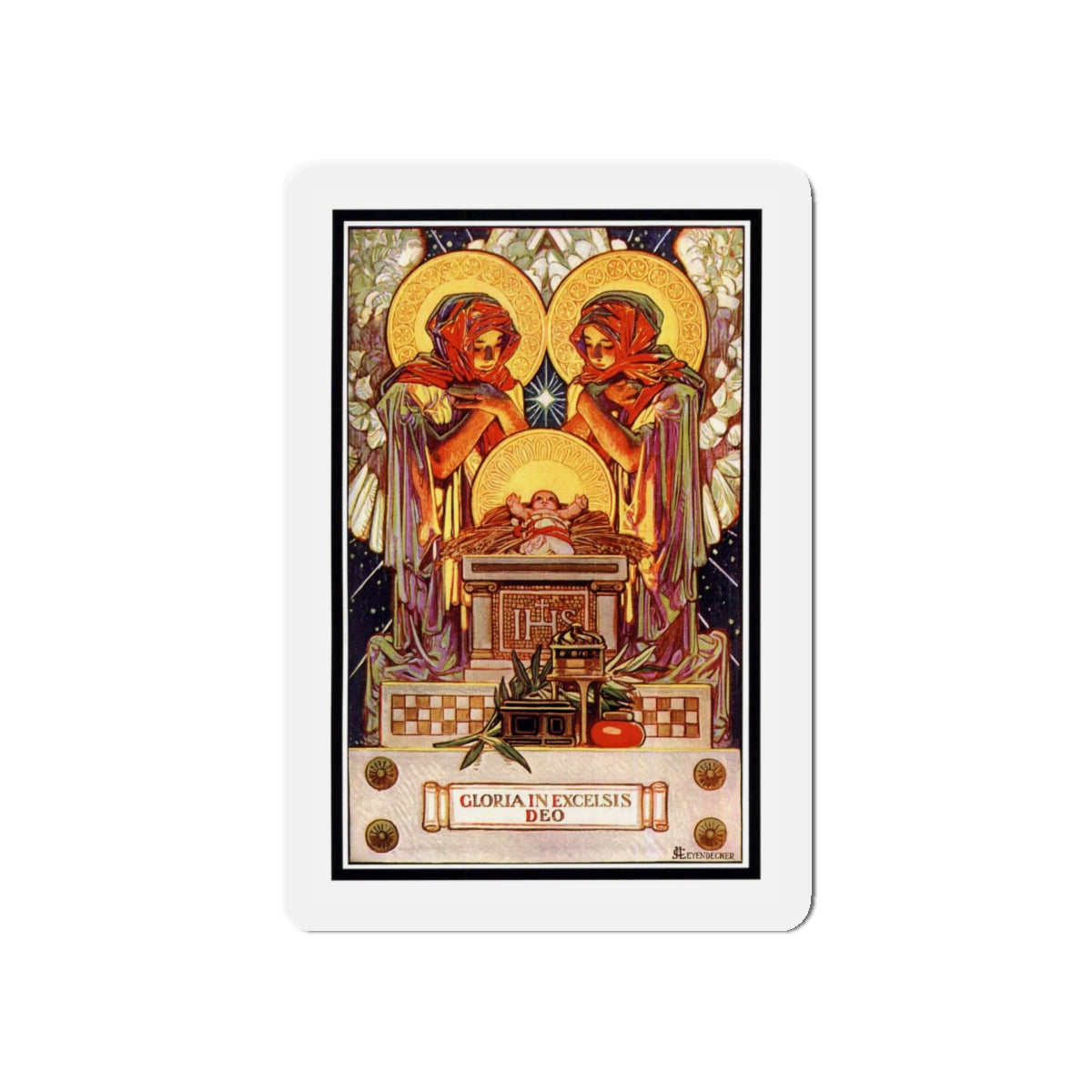 Gloria In Excelsis Deo, 1905 (Magazine Illustration) Refrigerator Magnet-5" x 5"-The Sticker Space