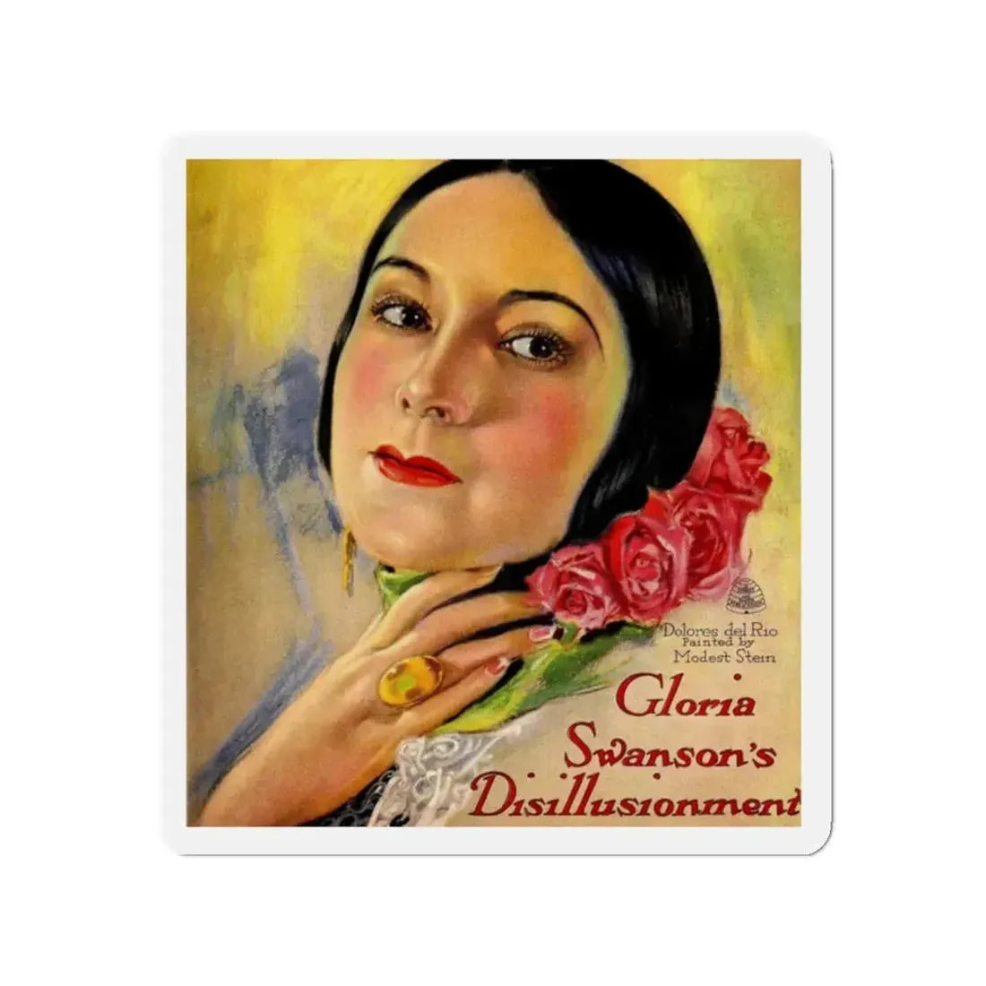 Gloria Swanson's Disillusionment (Magazine Illustration) Refrigerator Magnet 2 Inch Die-Cut - The Sticker Space