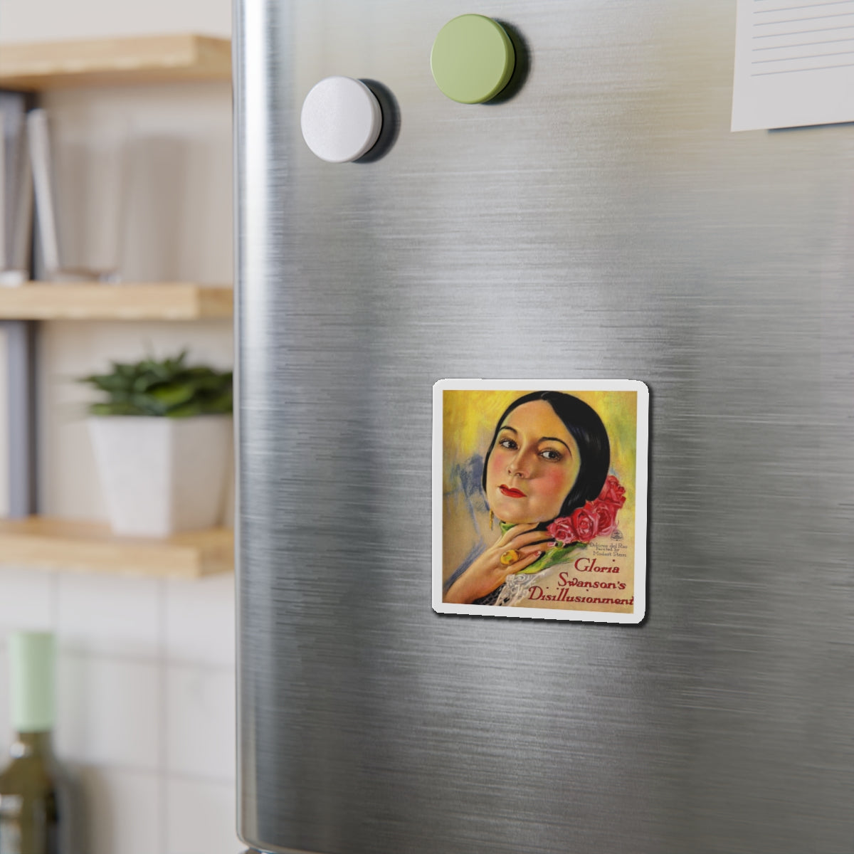 Gloria Swanson's Disillusionment (Magazine Illustration) Refrigerator Magnet-The Sticker Space