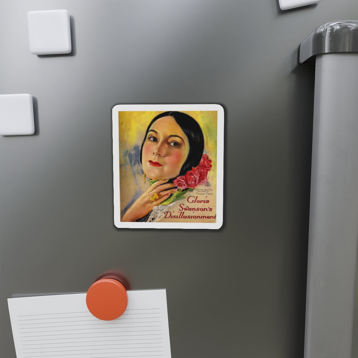 Gloria Swanson's Disillusionment (Magazine Illustration) Refrigerator Magnet-The Sticker Space