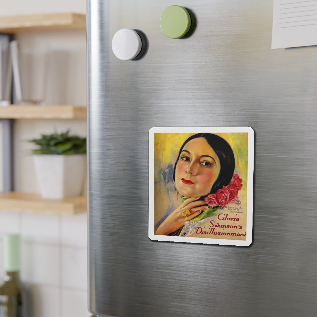 Gloria Swanson's Disillusionment (Magazine Illustration) Refrigerator Magnet-The Sticker Space