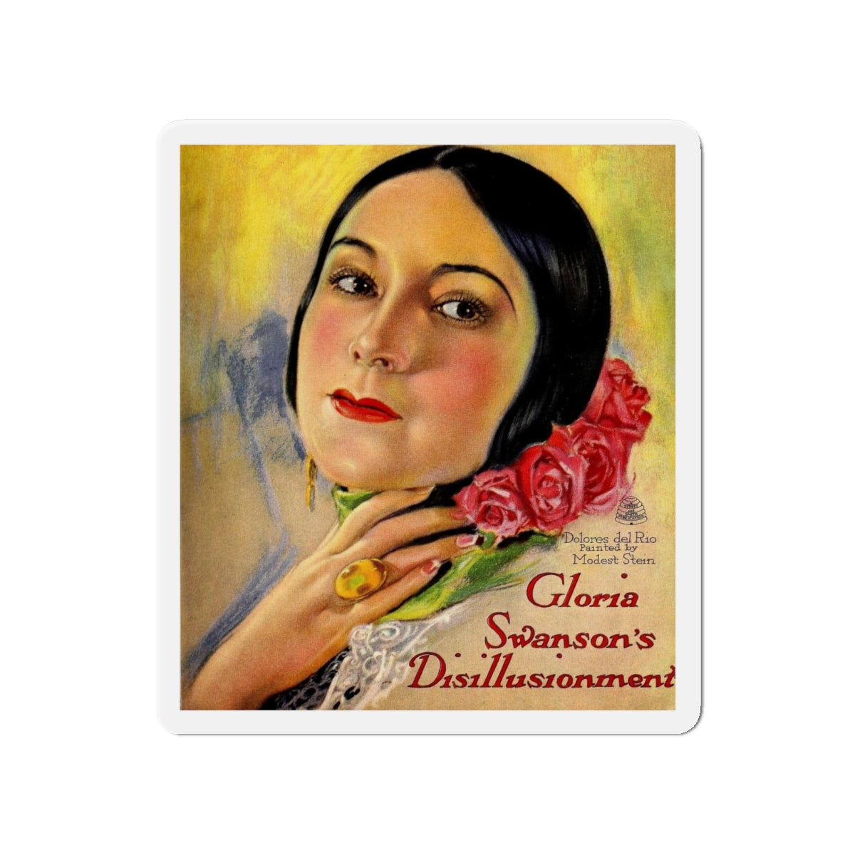 Gloria Swanson's Disillusionment (Magazine Illustration) Refrigerator Magnet-4" x 4"-The Sticker Space