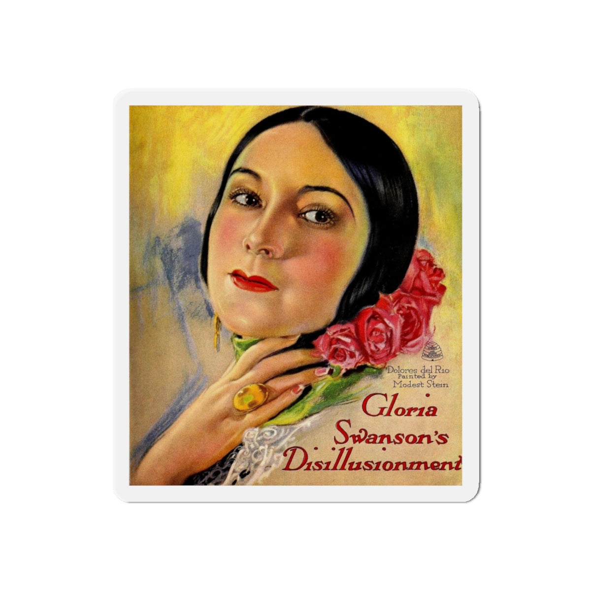 Gloria Swanson's Disillusionment (Magazine Illustration) Refrigerator Magnet-6 × 6"-The Sticker Space