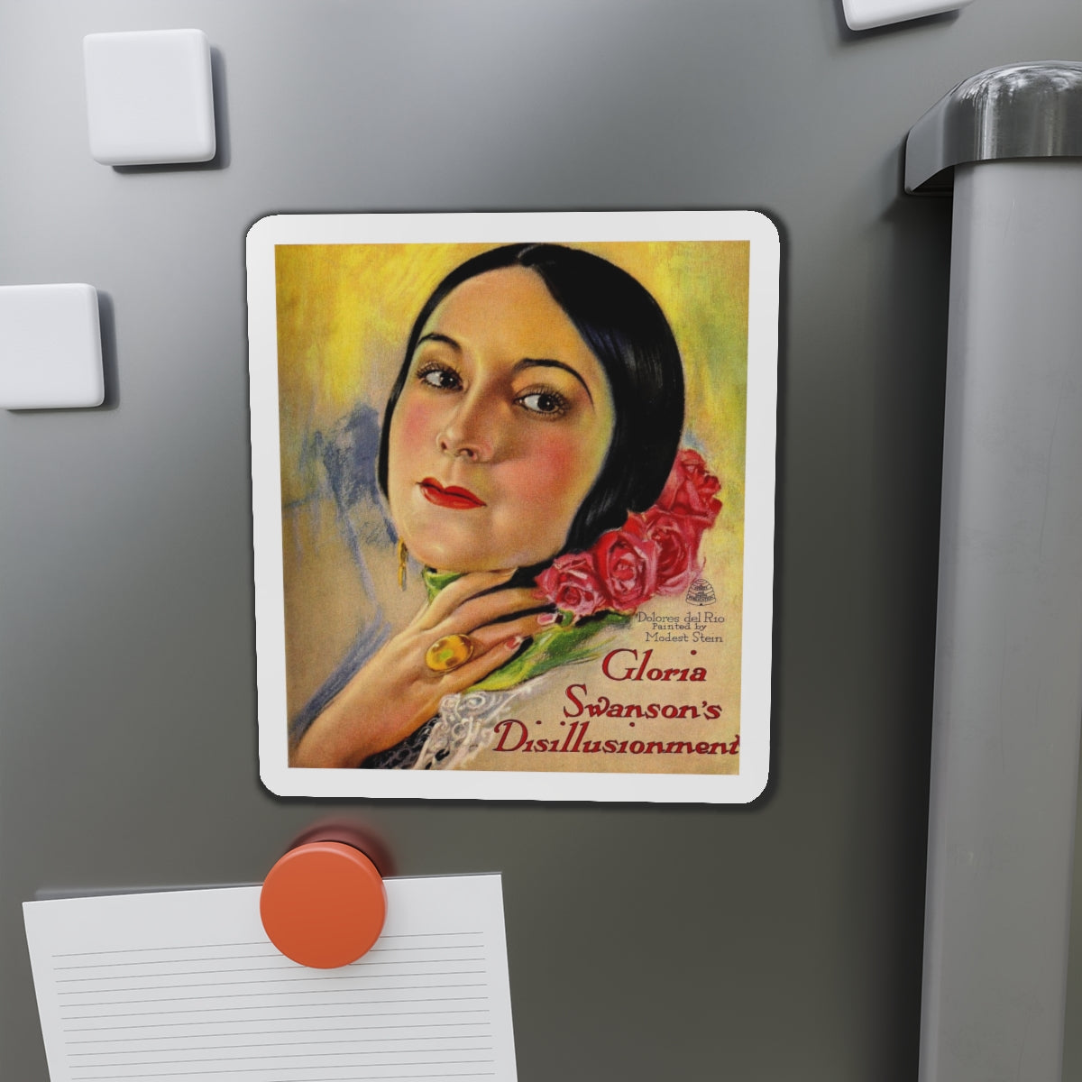 Gloria Swanson's Disillusionment (Magazine Illustration) Refrigerator Magnet-The Sticker Space