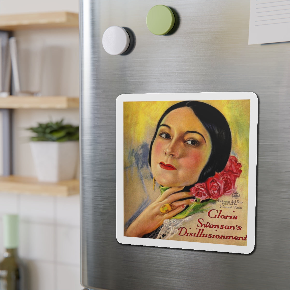 Gloria Swanson's Disillusionment (Magazine Illustration) Refrigerator Magnet-The Sticker Space