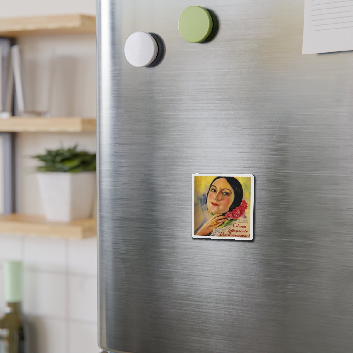 Gloria Swanson's Disillusionment (Magazine Illustration) Refrigerator Magnet-The Sticker Space