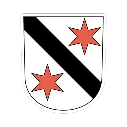 Gündisau coat of arms (Switzerland) (Coat of Arms) STICKER Vinyl Kiss-Cut Decal 4 Inch White - The Sticker Space