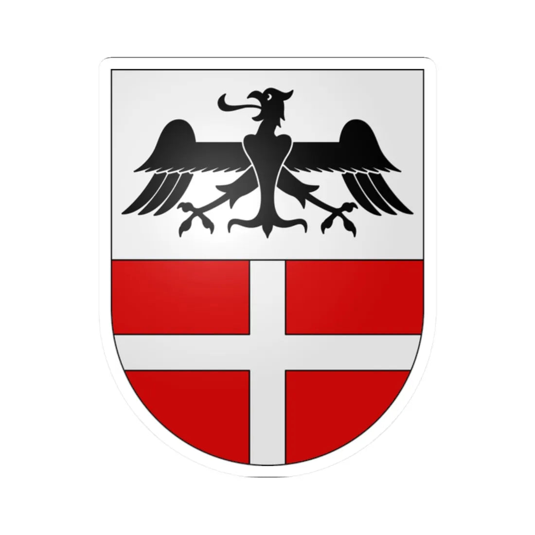 Gnosca-coat of arms (Switzerland) (Coat of Arms) STICKER Vinyl Kiss-Cut Decal 2 Inch White - The Sticker Space