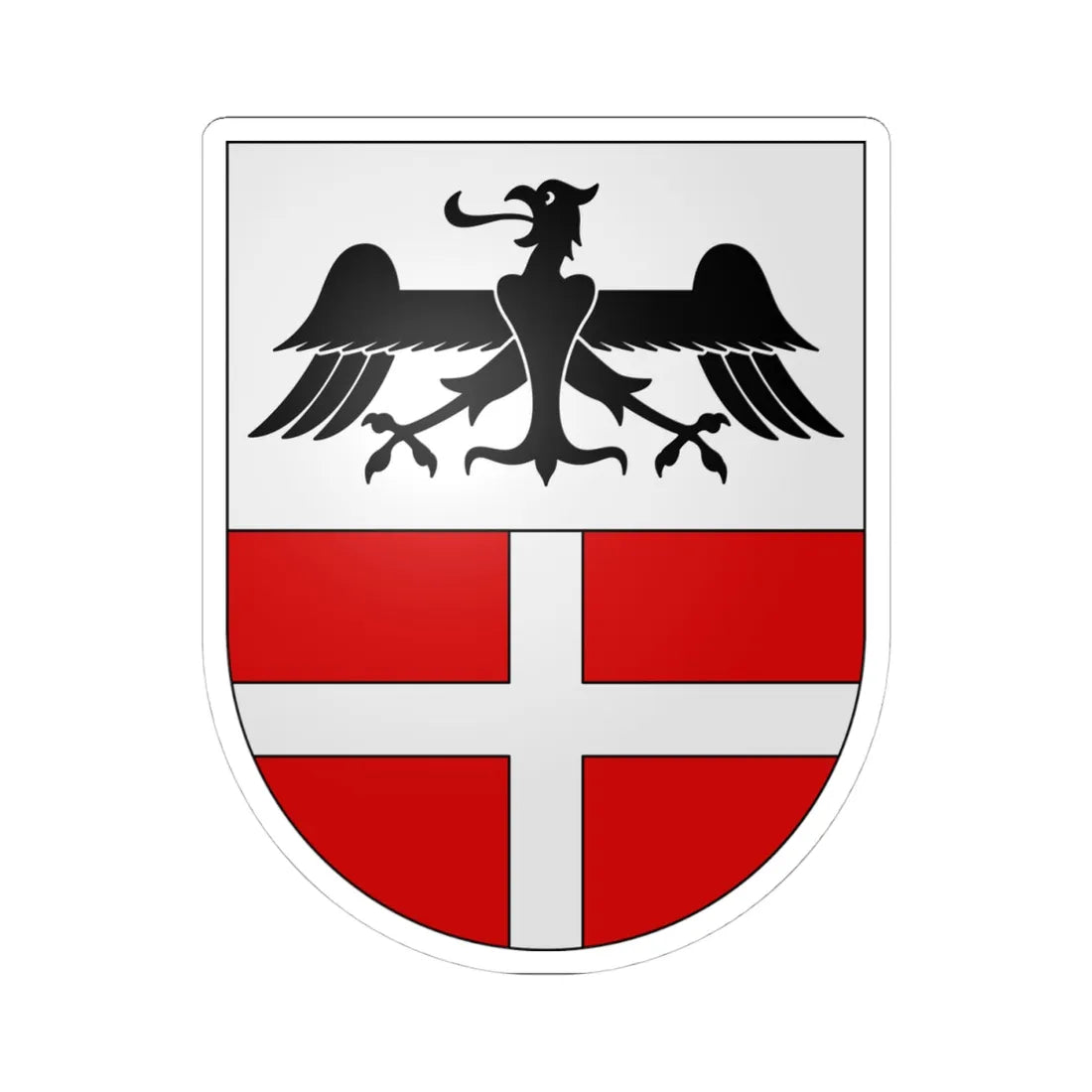 Gnosca-coat of arms (Switzerland) (Coat of Arms) STICKER Vinyl Kiss-Cut Decal 4 Inch White - The Sticker Space