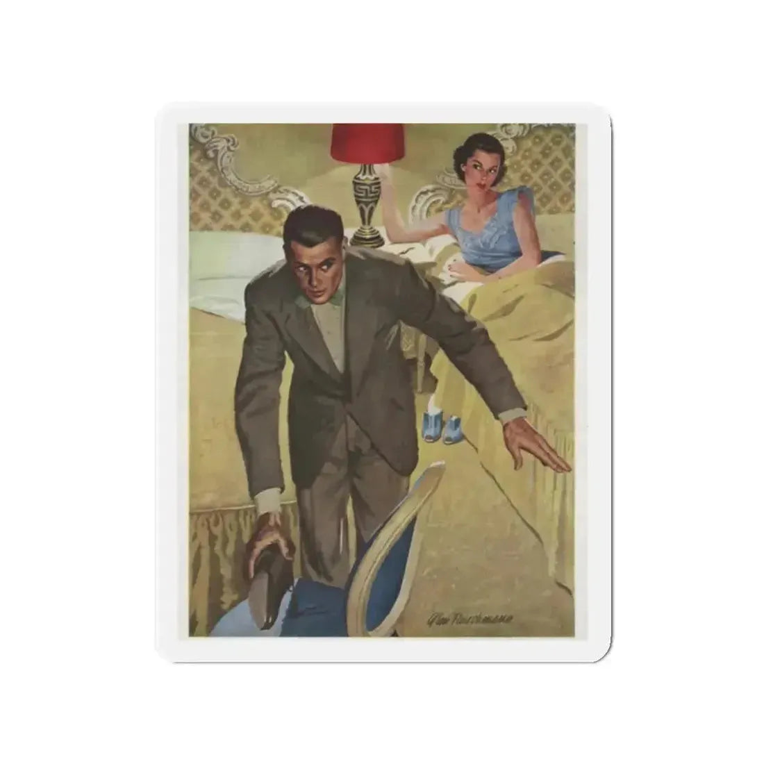 Go ahead and drop the oher one... The Saturday Evening Post illustration (Magazine Illustration) Refrigerator Magnet - The Sticker Space