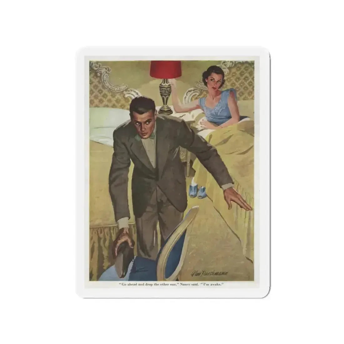 Go ahead and drop the oher one... The Saturday Evening Post illustration (Magazine Illustration) Refrigerator Magnet - The Sticker Space