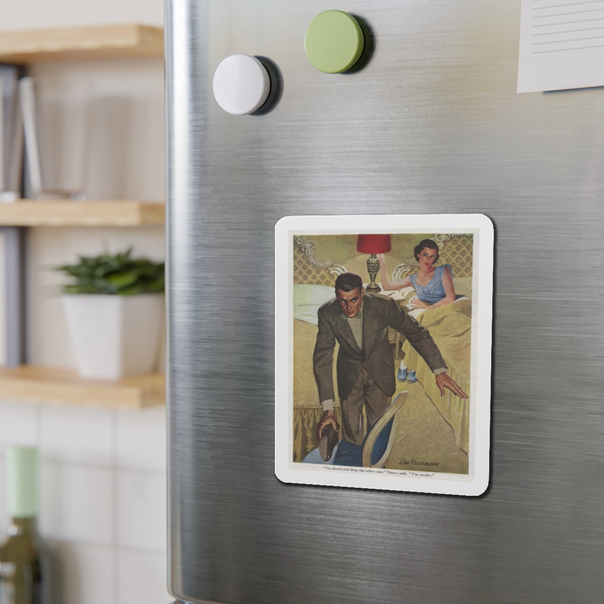 Go ahead and drop the oher one... The Saturday Evening Post illustration (Magazine Illustration) Refrigerator Magnet-The Sticker Space