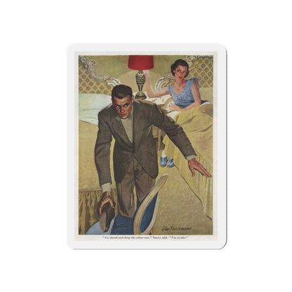 Go ahead and drop the oher one... The Saturday Evening Post illustration (Magazine Illustration) Refrigerator Magnet-5" x 5"-The Sticker Space