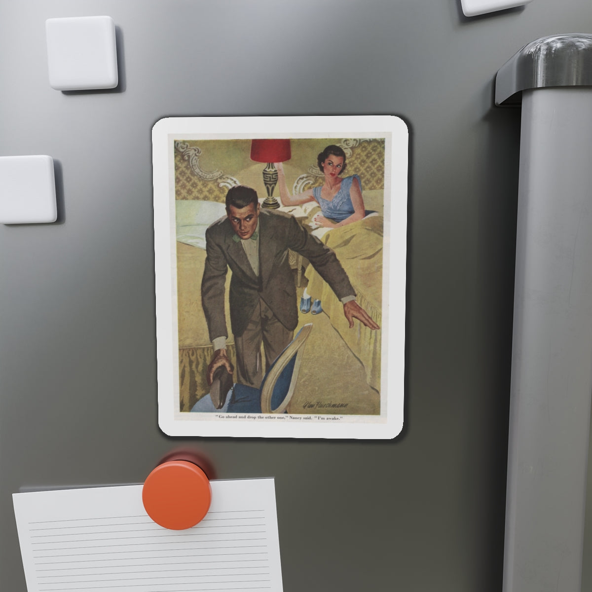 Go ahead and drop the oher one... The Saturday Evening Post illustration (Magazine Illustration) Refrigerator Magnet-The Sticker Space