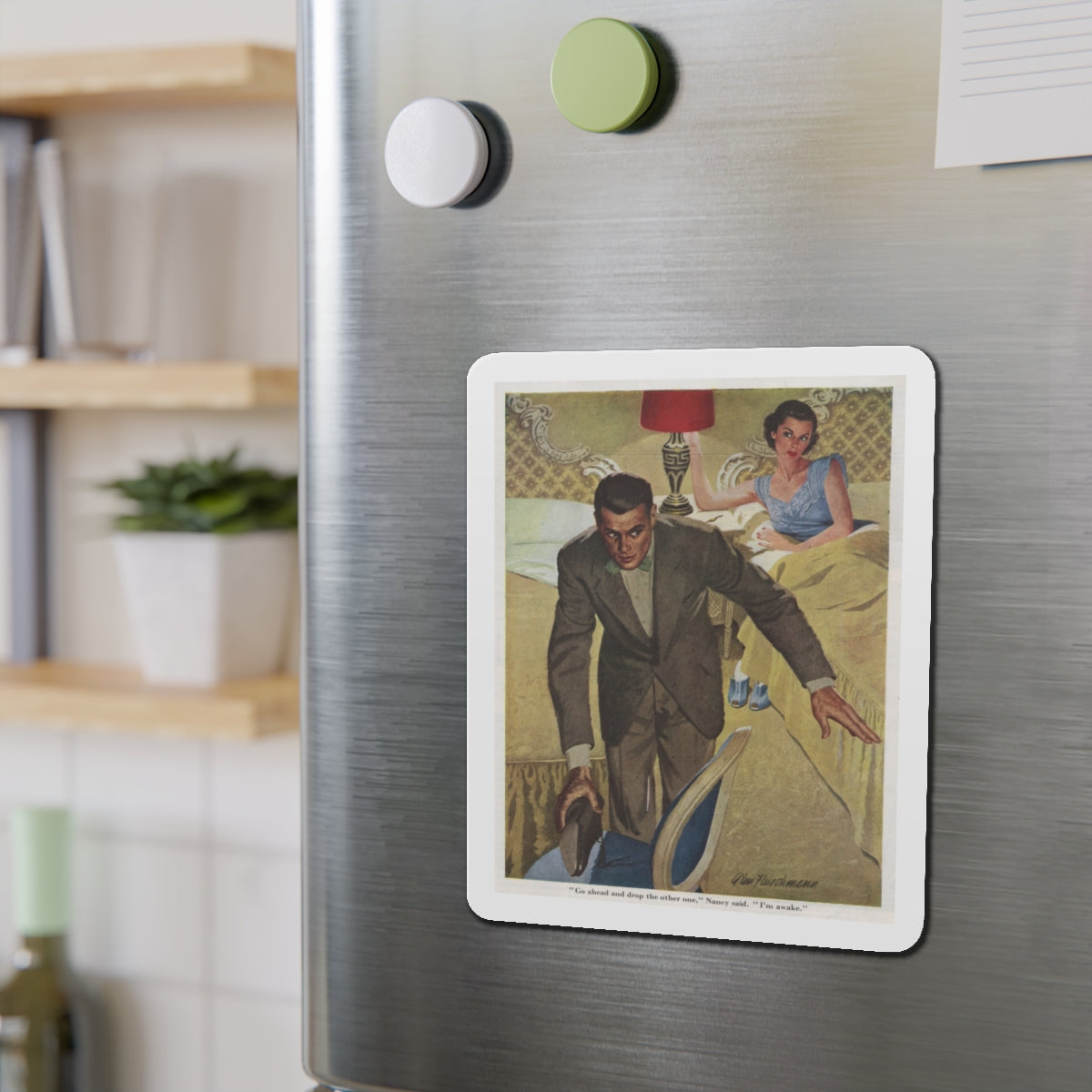 Go ahead and drop the oher one... The Saturday Evening Post illustration (Magazine Illustration) Refrigerator Magnet-The Sticker Space