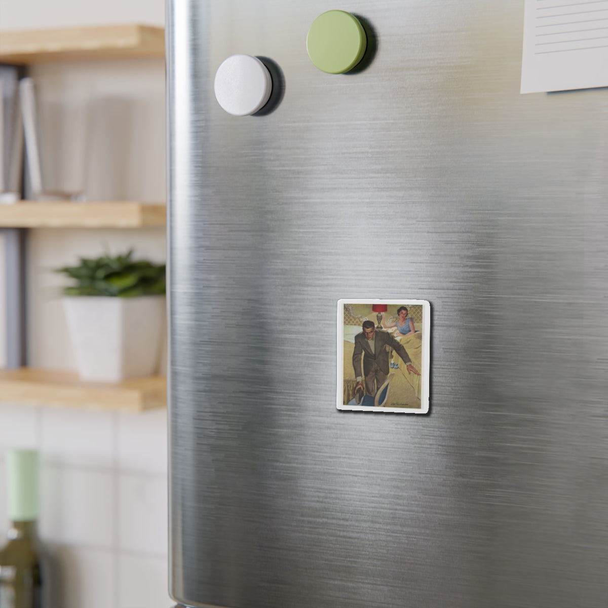 Go ahead and drop the oher one... The Saturday Evening Post illustration (Magazine Illustration) Refrigerator Magnet-The Sticker Space