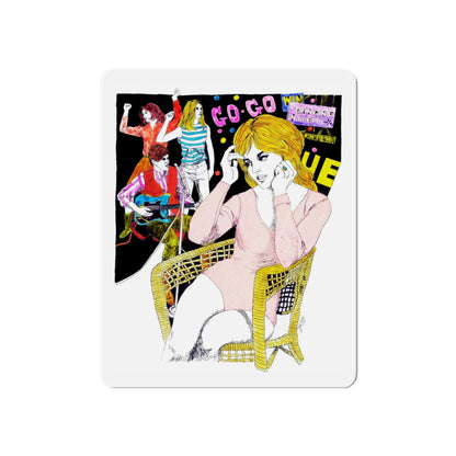 Go-Go Pin Music (Magazine Illustration) Refrigerator Magnet-6 × 6"-The Sticker Space