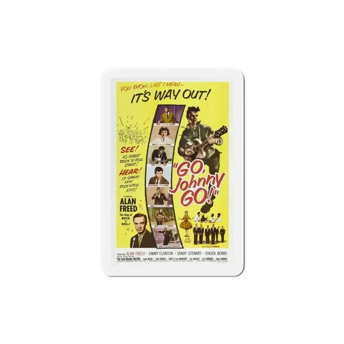 Go Johnny Go 1959 Movie Poster Refrigerator Magnet - The Sticker Space