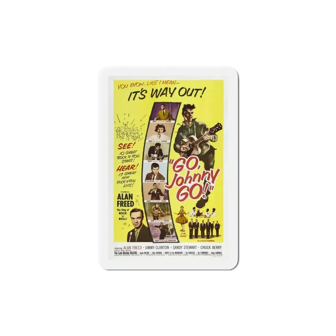 Go Johnny Go 1959 Movie Poster Refrigerator Magnet - The Sticker Space