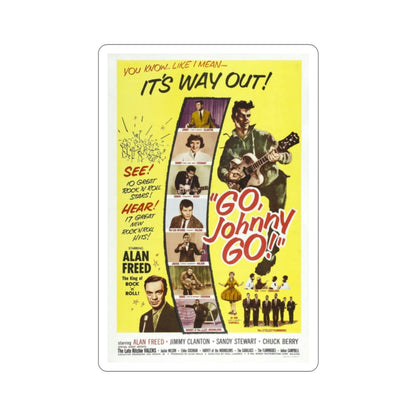 Go Johnny Go 1959 Movie Poster STICKER Vinyl Die-Cut Decal-2 Inch-The Sticker Space