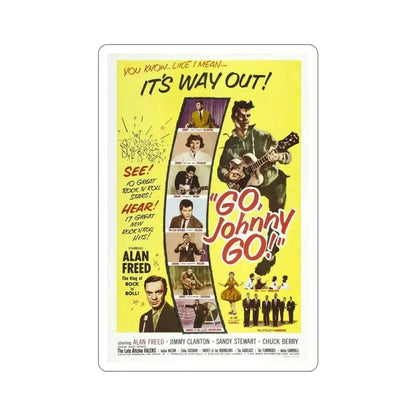 Go Johnny Go 1959 Movie Poster STICKER Vinyl Die-Cut Decal 5 Inch - The Sticker Space