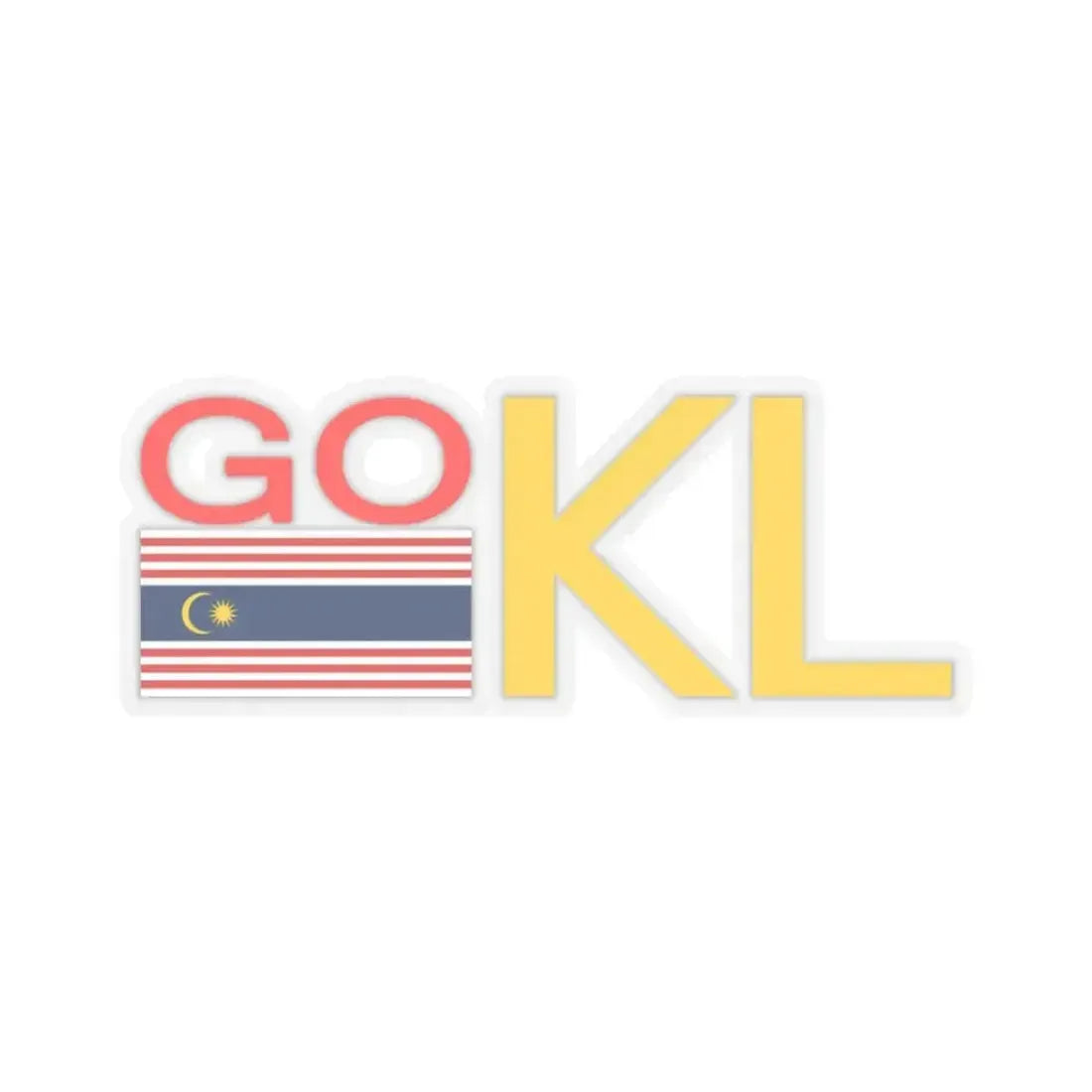 Go KL (Logo) STICKER Vinyl Kiss-Cut Decal 2 Inch Transparent - The Sticker Space