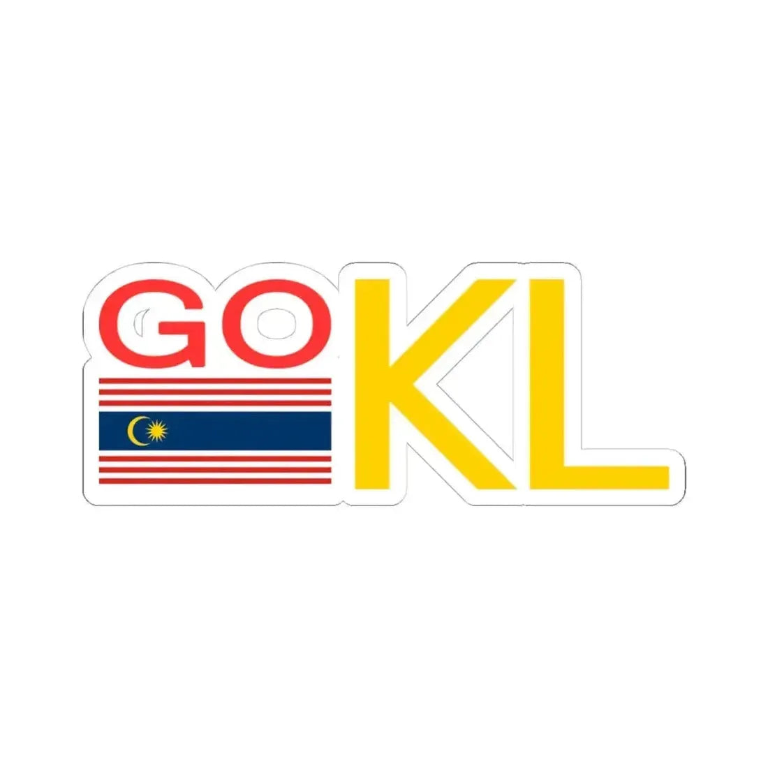 Go KL (Logo) STICKER Vinyl Kiss-Cut Decal 4 Inch White - The Sticker Space