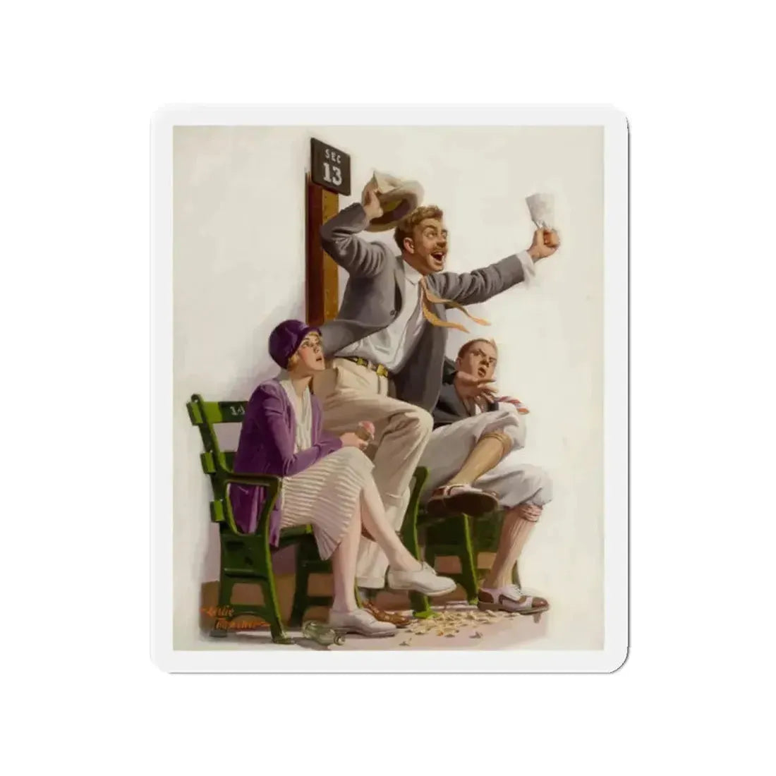 Go Yankees, Liberty magazine cover, August 7, 1926 (Magazine Illustration) Refrigerator Magnet - The Sticker Space