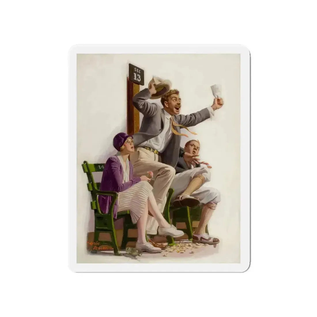 Go Yankees, Liberty magazine cover, August 7, 1926 (Magazine Illustration) Refrigerator Magnet - The Sticker Space