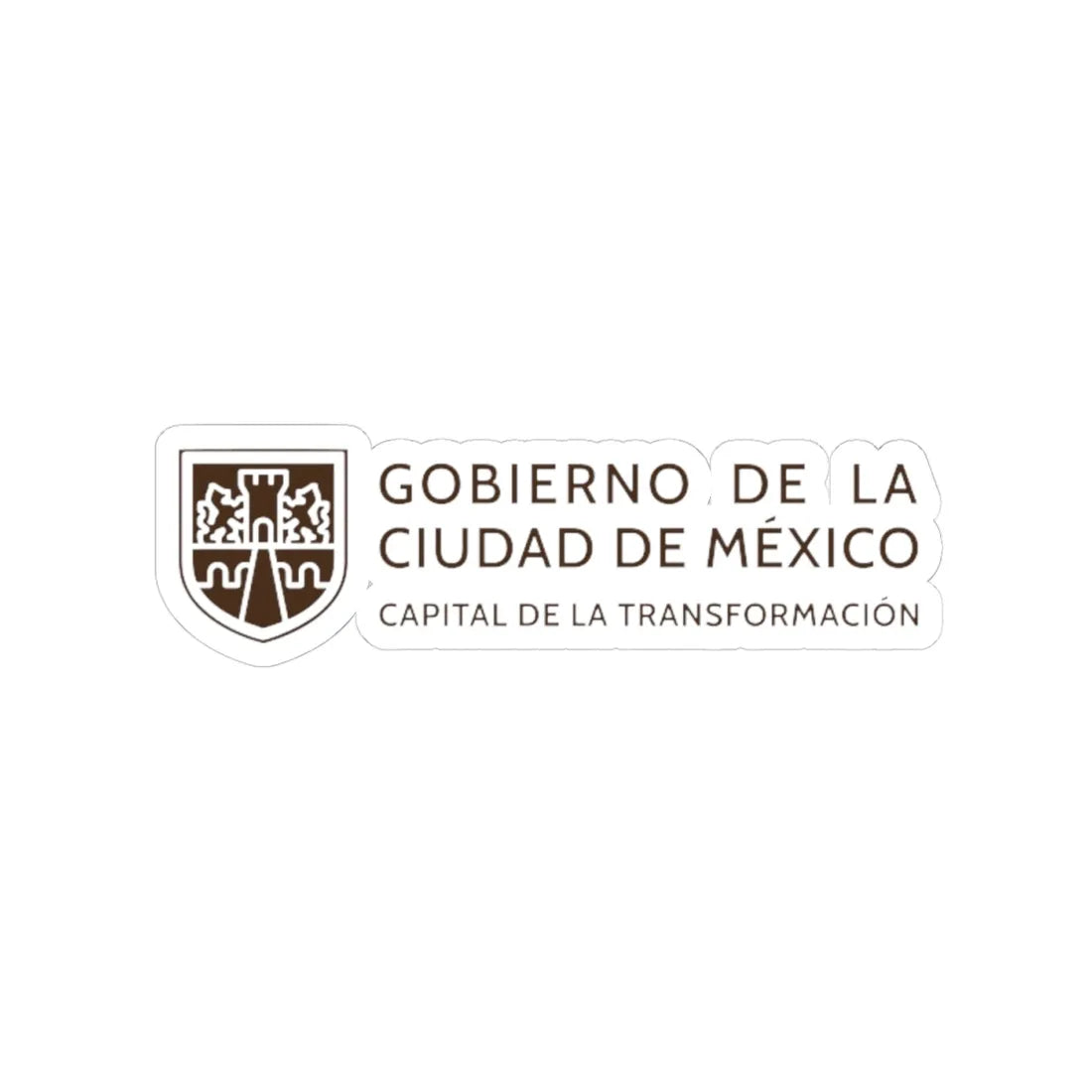 Gobierno de la Ciudad de México 2024-2030 2 (Costa Rica) (Coat of Arms) STICKER Vinyl Kiss-Cut Decal 4 Inch White - The Sticker Space