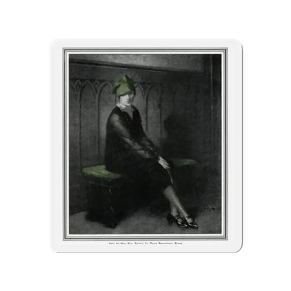 God and the Groceryman (Pt. 3-1), McCalls magazine, July 1927 (Magazine Illustration) Refrigerator Magnet 2 Inch Die-Cut - The Sticker Space