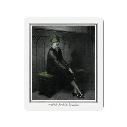 God and the Groceryman (Pt. 3-1), McCalls magazine, July 1927 (Magazine Illustration) Refrigerator Magnet 3 Inch Die-Cut - The Sticker Space