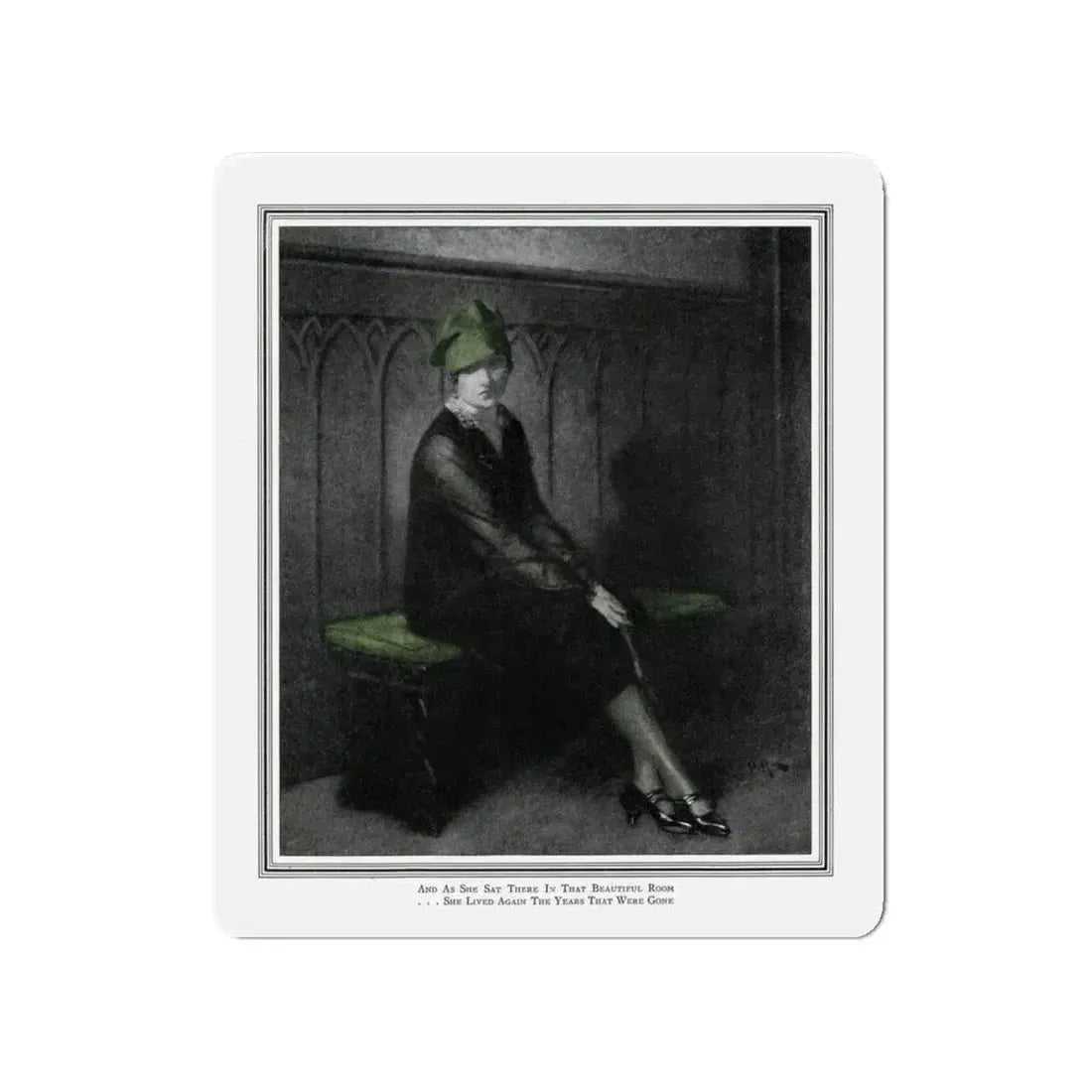 God and the Groceryman (Pt. 3-1), McCalls magazine, July 1927 (Magazine Illustration) Refrigerator Magnet 4 Inch Die-Cut - The Sticker Space