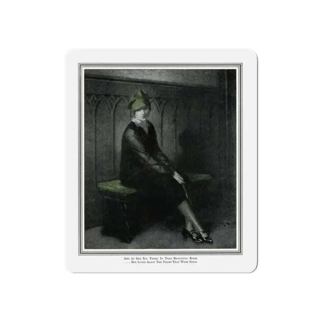 God and the Groceryman (Pt. 3-1), McCalls magazine, July 1927 (Magazine Illustration) Refrigerator Magnet 6 Inch Die-Cut - The Sticker Space