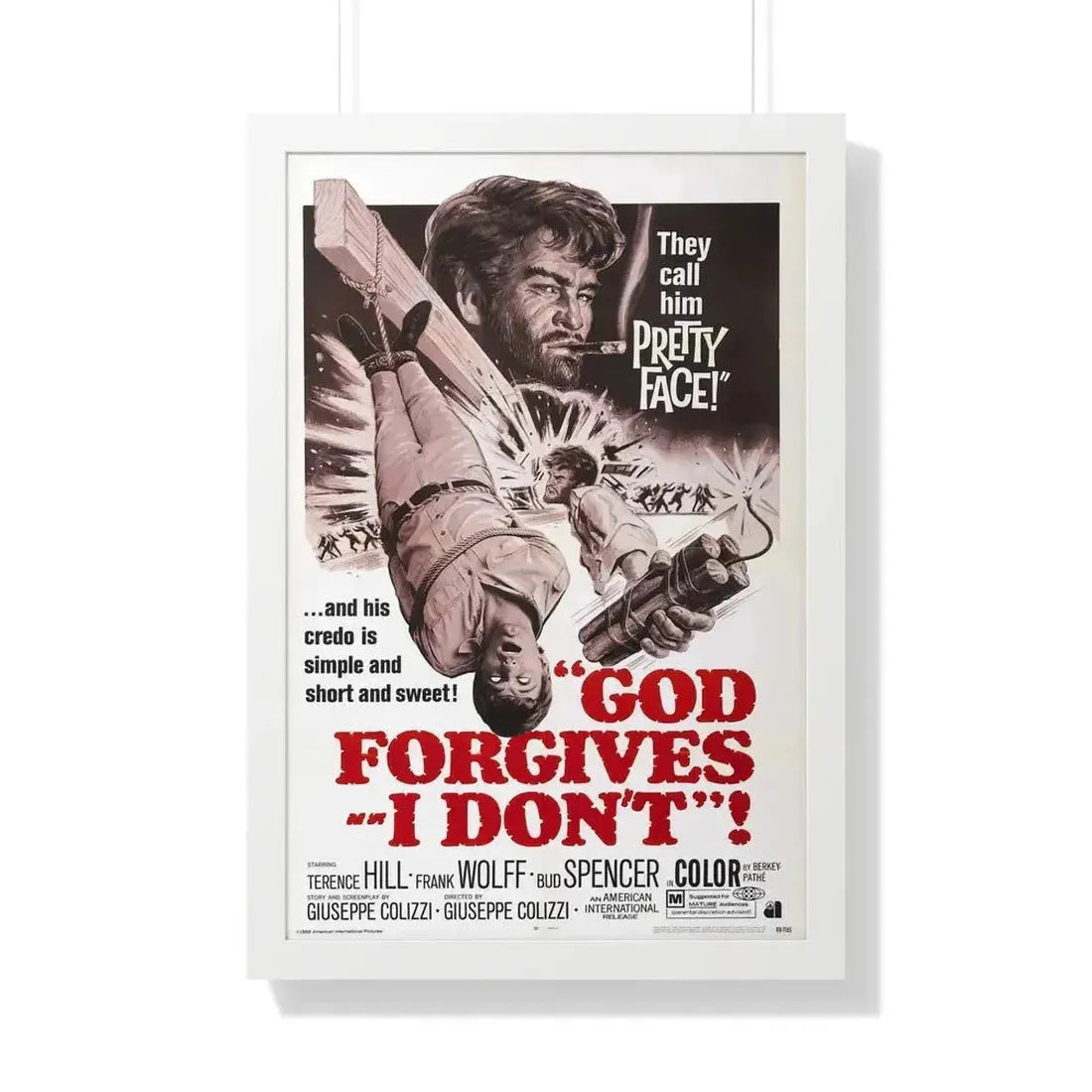 GOD FORGIVES, I DON'T! 1967 - Framed Movie Poster - The Sticker Space