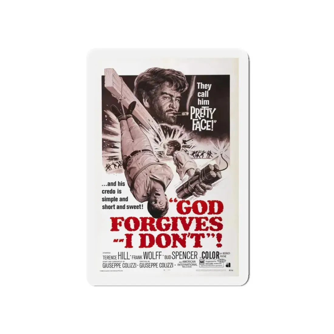 GOD FORGIVES, I DON'T! 1967 Movie Poster - Refrigerator Magnet 5 Inch - The Sticker Space