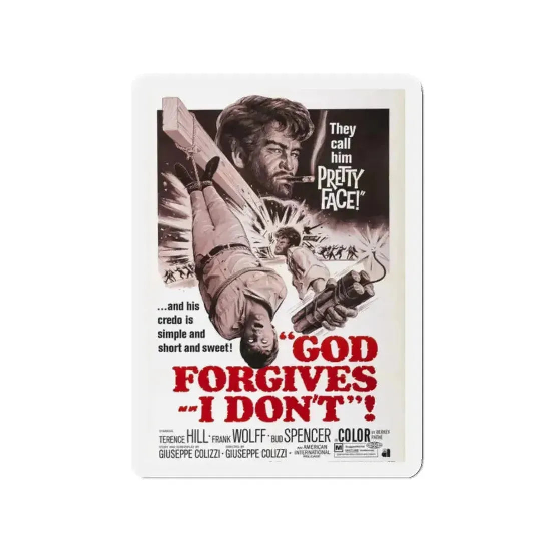 GOD FORGIVES, I DON'T! 1967 Movie Poster - Refrigerator Magnet - The Sticker Space