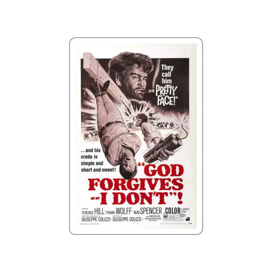 GOD FORGIVES, I DON'T! 1967 Movie Poster STICKER Vinyl Die-Cut Decal 2 Inch - The Sticker Space