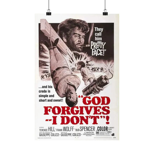 GOD FORGIVES, I DON'T! 1967 - Paper Movie Poster 12″ x 18″ Matte - The Sticker Space