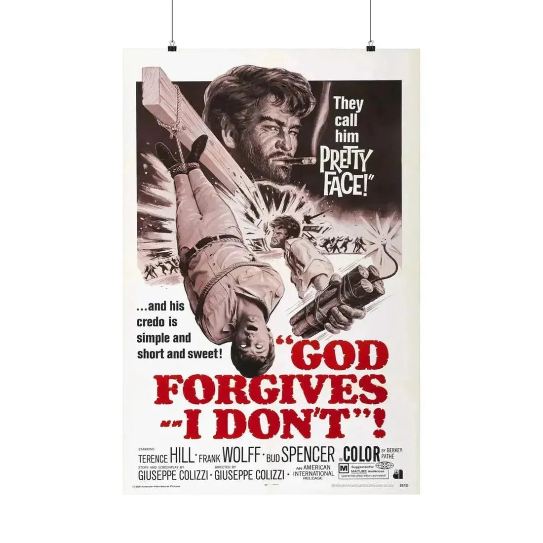 GOD FORGIVES, I DON'T! 1967 - Paper Movie Poster - The Sticker Space