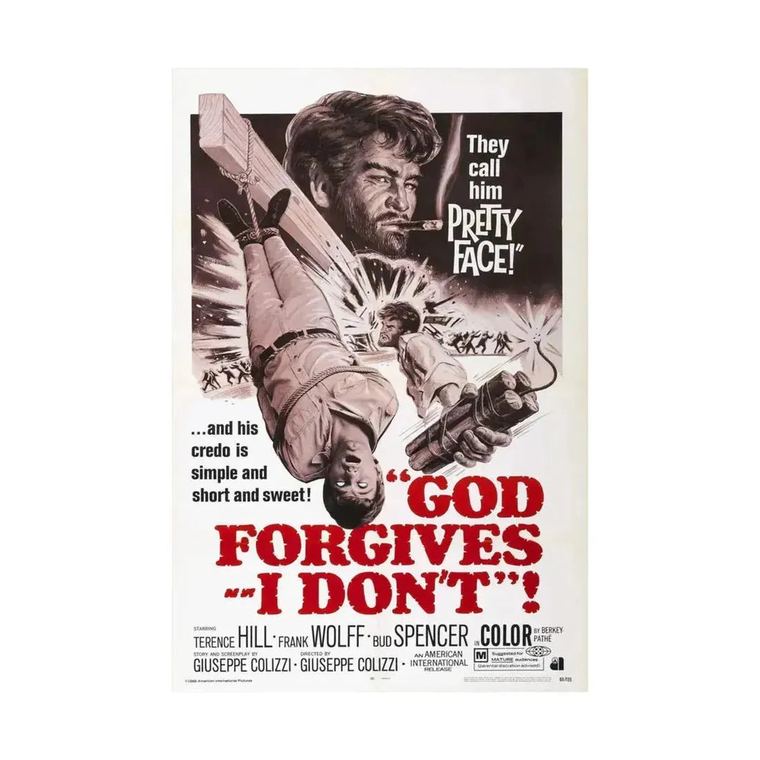GOD FORGIVES, I DON'T! 1967 - Paper Movie Poster - The Sticker Space