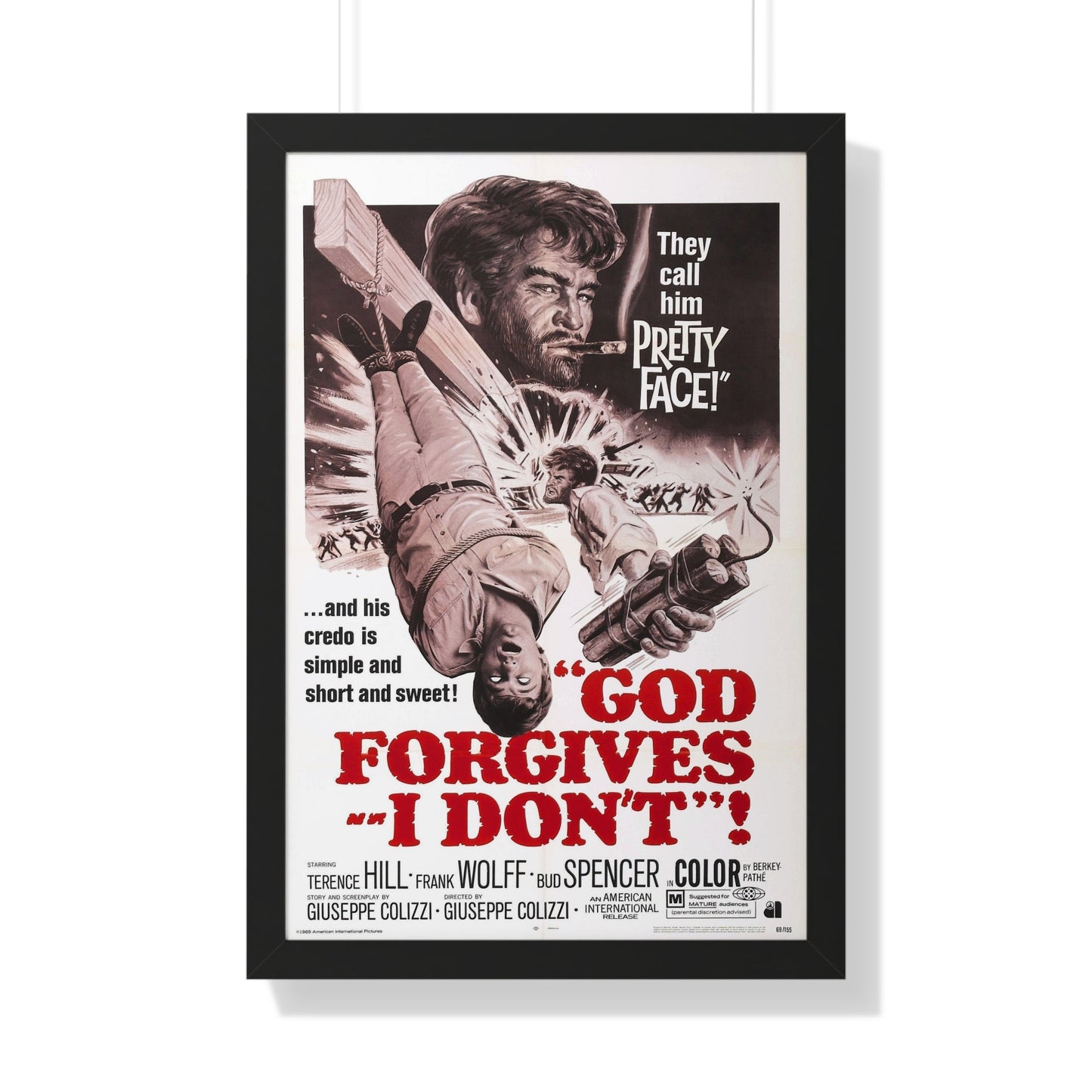 GOD FORGIVES, I DON'T! 1967 - Framed Movie Poster-20" x 30"-The Sticker Space