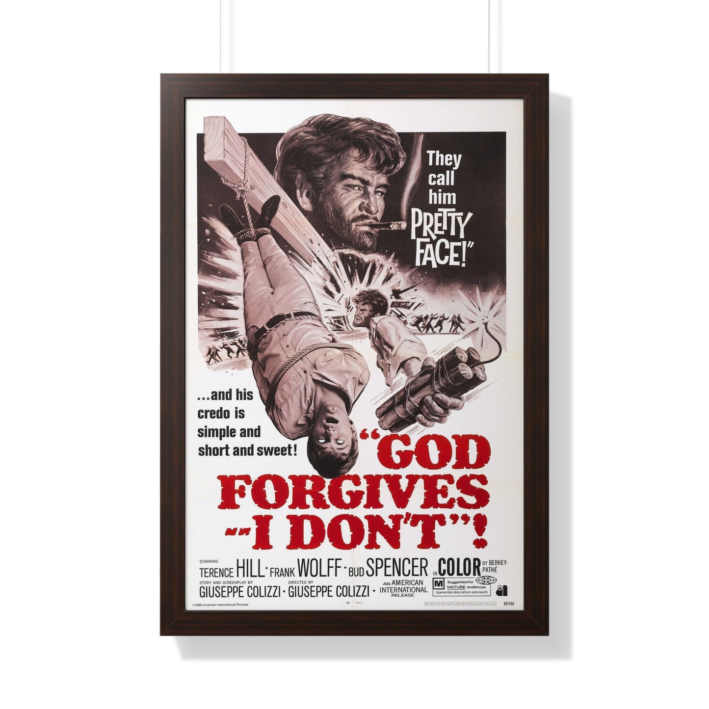 GOD FORGIVES, I DON'T! 1967 - Framed Movie Poster-20" x 30"-The Sticker Space