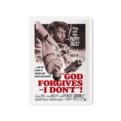 GOD FORGIVES, I DON'T! 1967 Movie Poster - Die-Cut Magnet-2" x 2"-The Sticker Space