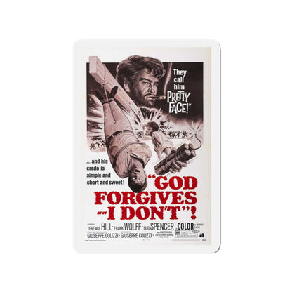 GOD FORGIVES, I DON'T! 1967 Movie Poster - Die-Cut Magnet-3" x 3"-The Sticker Space