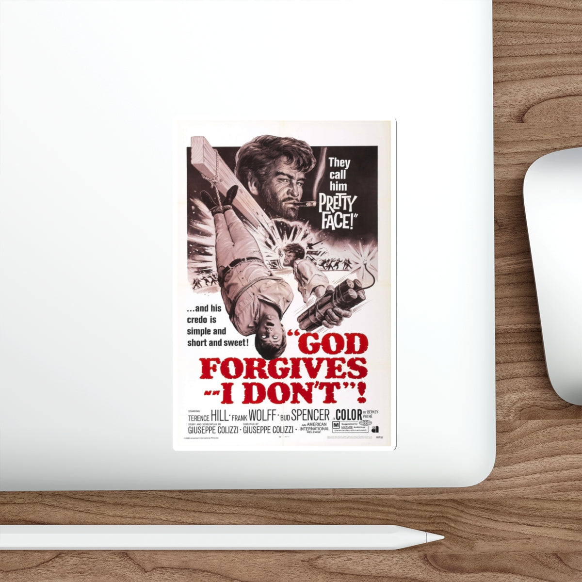 GOD FORGIVES, I DON'T! 1967 Movie Poster STICKER Vinyl Die-Cut Decal-The Sticker Space